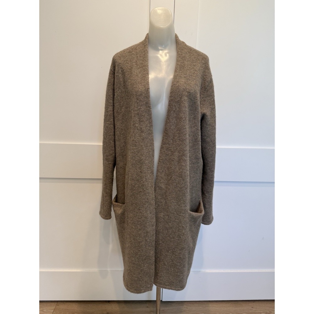 Jenni Kayne M Sweater Coat Merino Wool Yak Long Open Front Coatigan Cozy Cabin